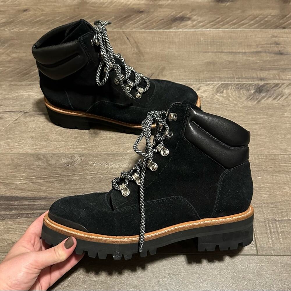 Marc Fisher Idaran Hiker Boot Suede Black 8